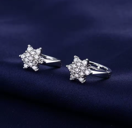 ✔ LUXORA 925 Sterling Silver Sparkle Hoop Earrings – Zircon Minimalist Jewelry