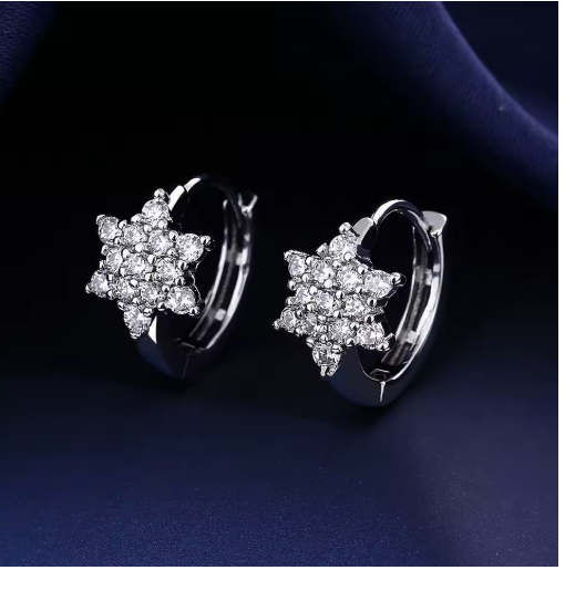 ✔ LUXORA 925 Sterling Silver Sparkle Hoop Earrings – Zircon Minimalist Jewelry